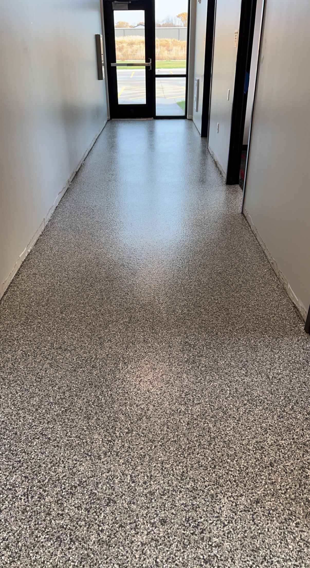 Decorative epoxy flooring in Iowa City
